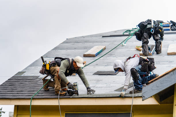 Professional Roofing technician working in Nora Springs, IA